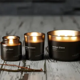 Amber Glass Candle 11
